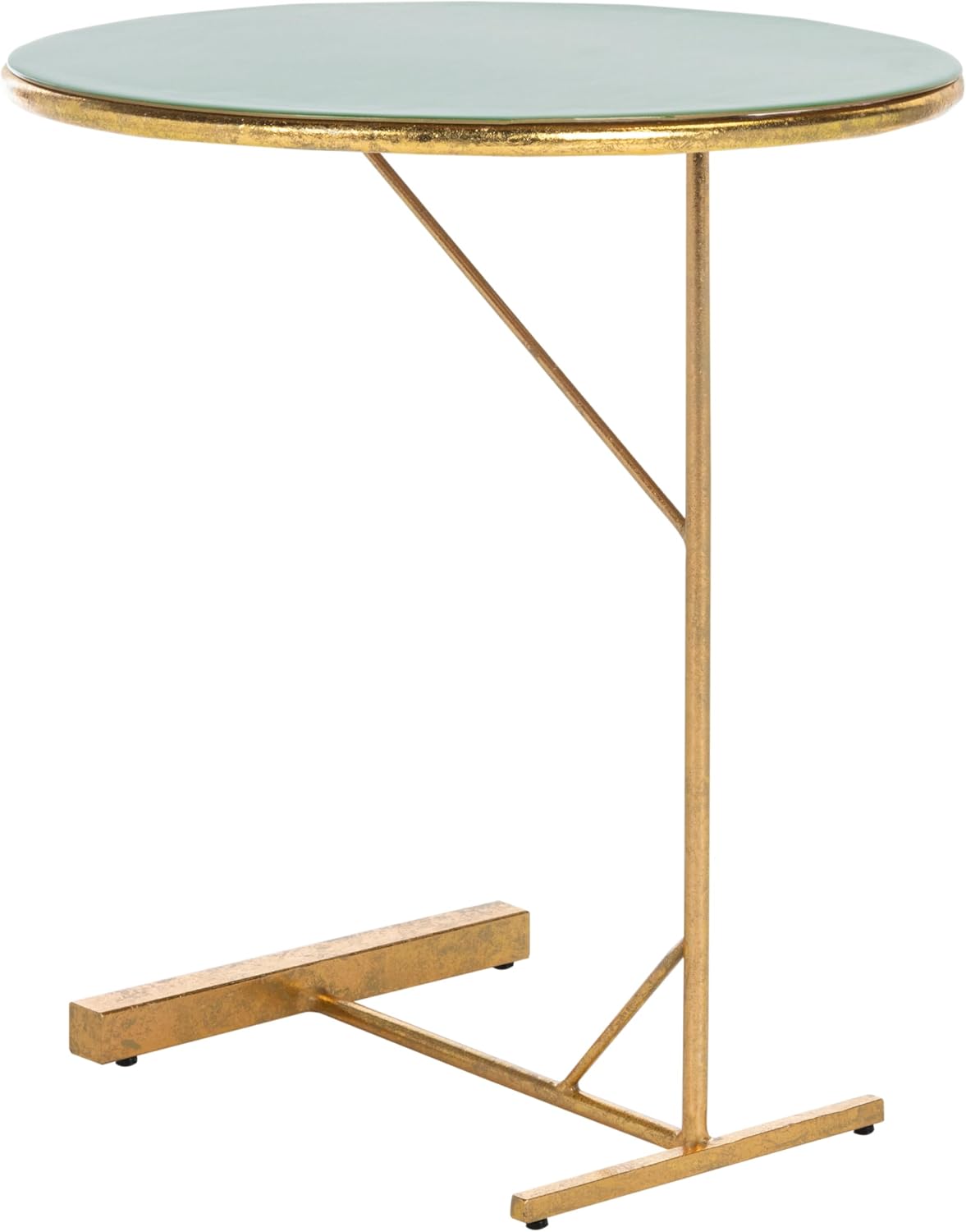 Safavieh Home Collection Sionne Yellow and Gold Round C Accent Table