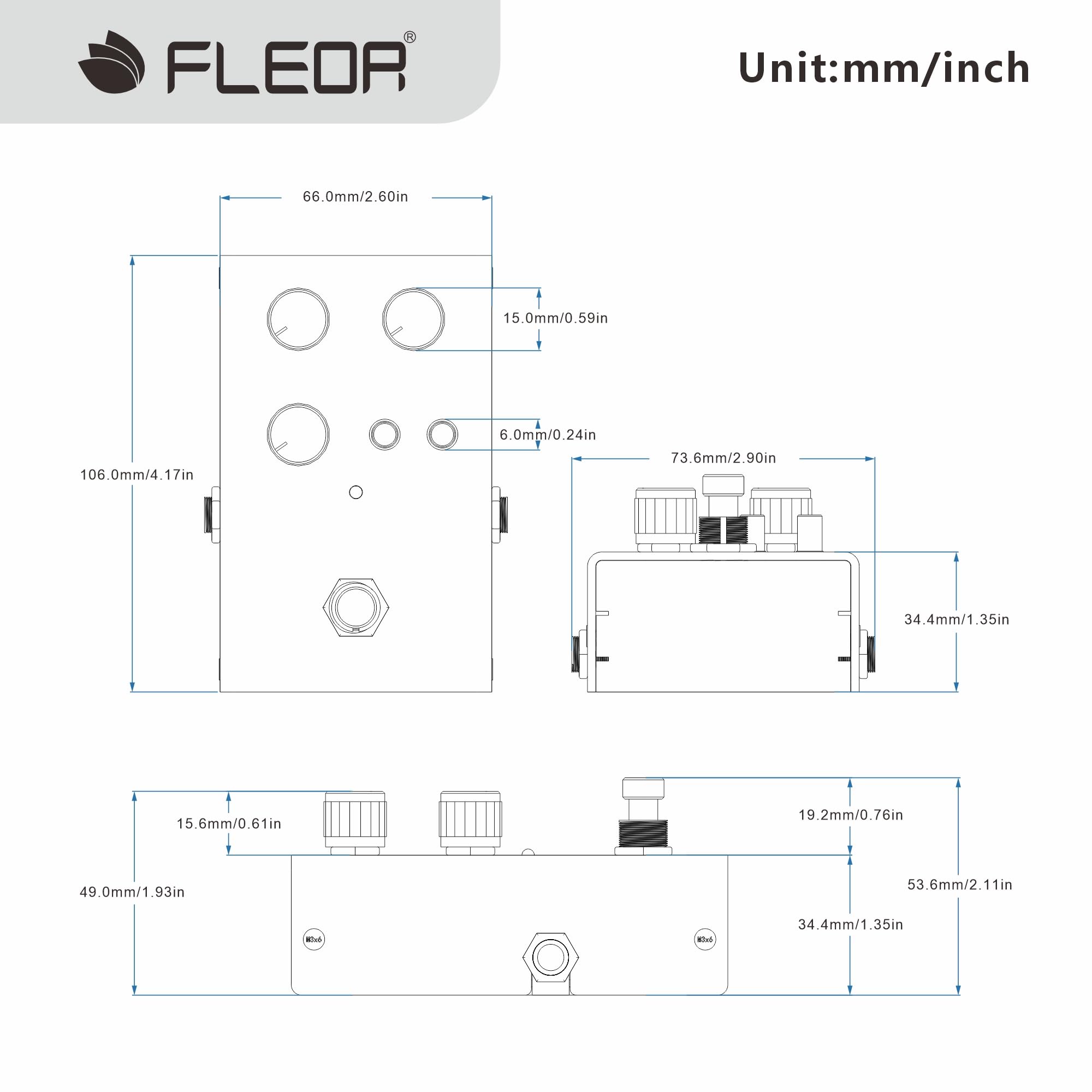 FLEOR Analog-Delay-Pedal mit Modulation, warmen Ambient-Echo-Effekten, True-Bypass-Gitarrenpedal für E-Gitarre, Bass und Synthesizer