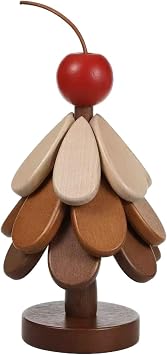 Wooden Tree Trivet Set,Christmas Set,Wooden for Hot Dishes,Natural with 3 Trivets 1 Stand,Pads Reusable Potholder Kitchen Accessories,for Dishes,Stand CounterColorLittle Cherry A