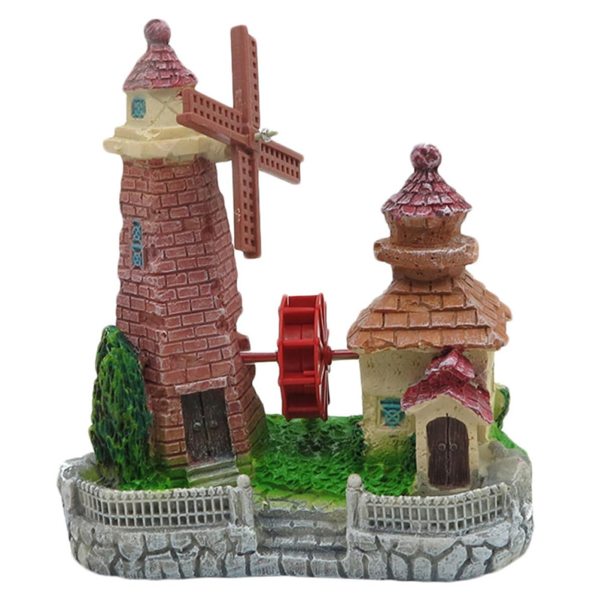 3 Stück Holländisches Windmühlenornament aus Kunstharz für Garten und