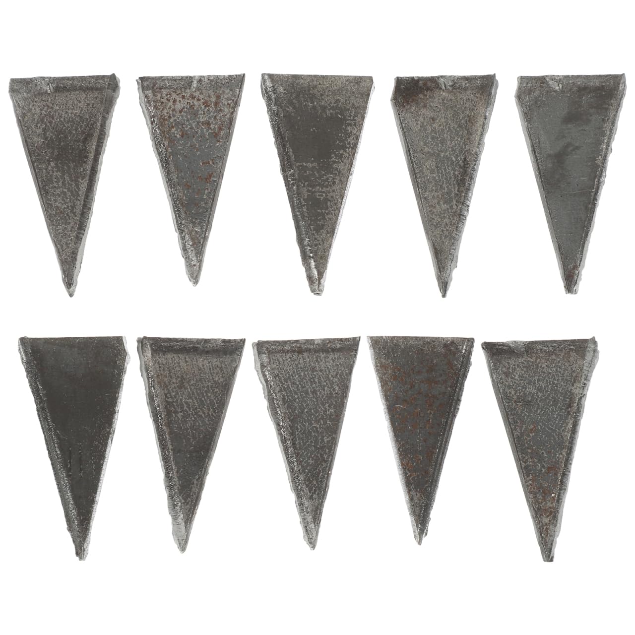 OSALADI Cuneo Triangolare in Acciaio Al Carbonio per Rinforzo e Fissaggio Manici Asce e Martelli Set 20 Pezzi 1.26x0.39x0.08In