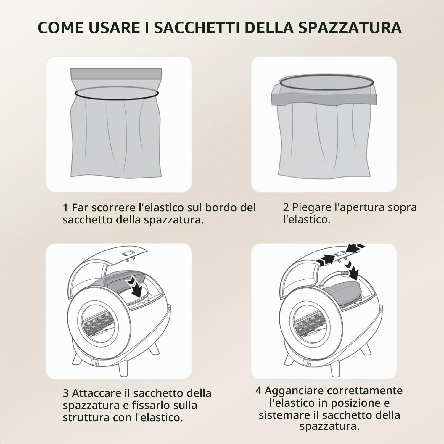 Nobleza - Lettiera Gatto Autopulente, Antiodore Lettiera Automatica Autopulente con App 80L, Cassetta Autopulente WiFi per Più Gatti, Sacchi Spazzatura Inclusi