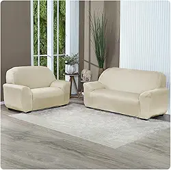 Capa Para Sofá Grossa em Malha Gel 2 e 3 Lugares Cores Diversas (Palha)