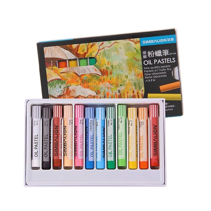 Buy Arts Oil Pastels Set,12 Colors Soft Pastel Pencils for Professional