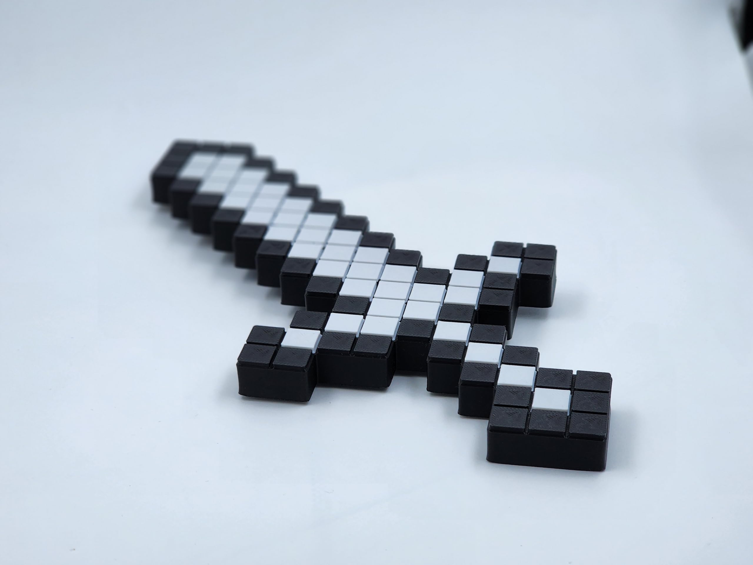 CUBIX3D 3D Printed Pixel Sword Toy | Blocky Gaming Prop | Safe Cosplay Accessory for Kids & Fans, Multicolor