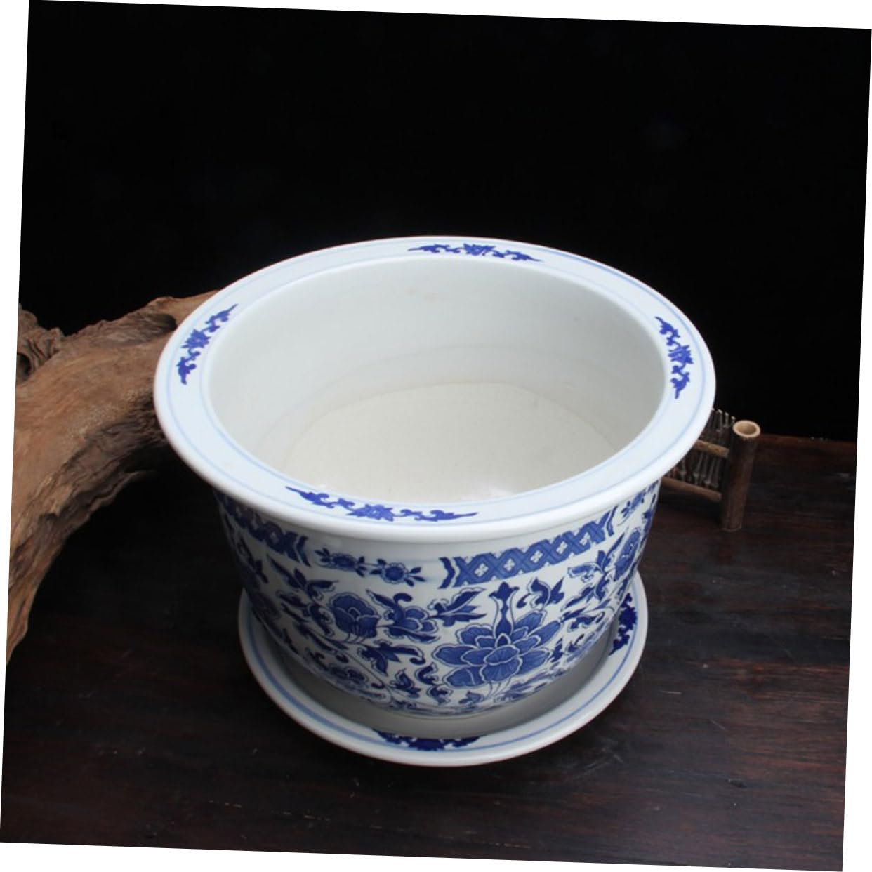 Amazon.co.jp: Parliky 青白磁器製植木鉢 室内用陶器鉢 蘭鉢 リビング