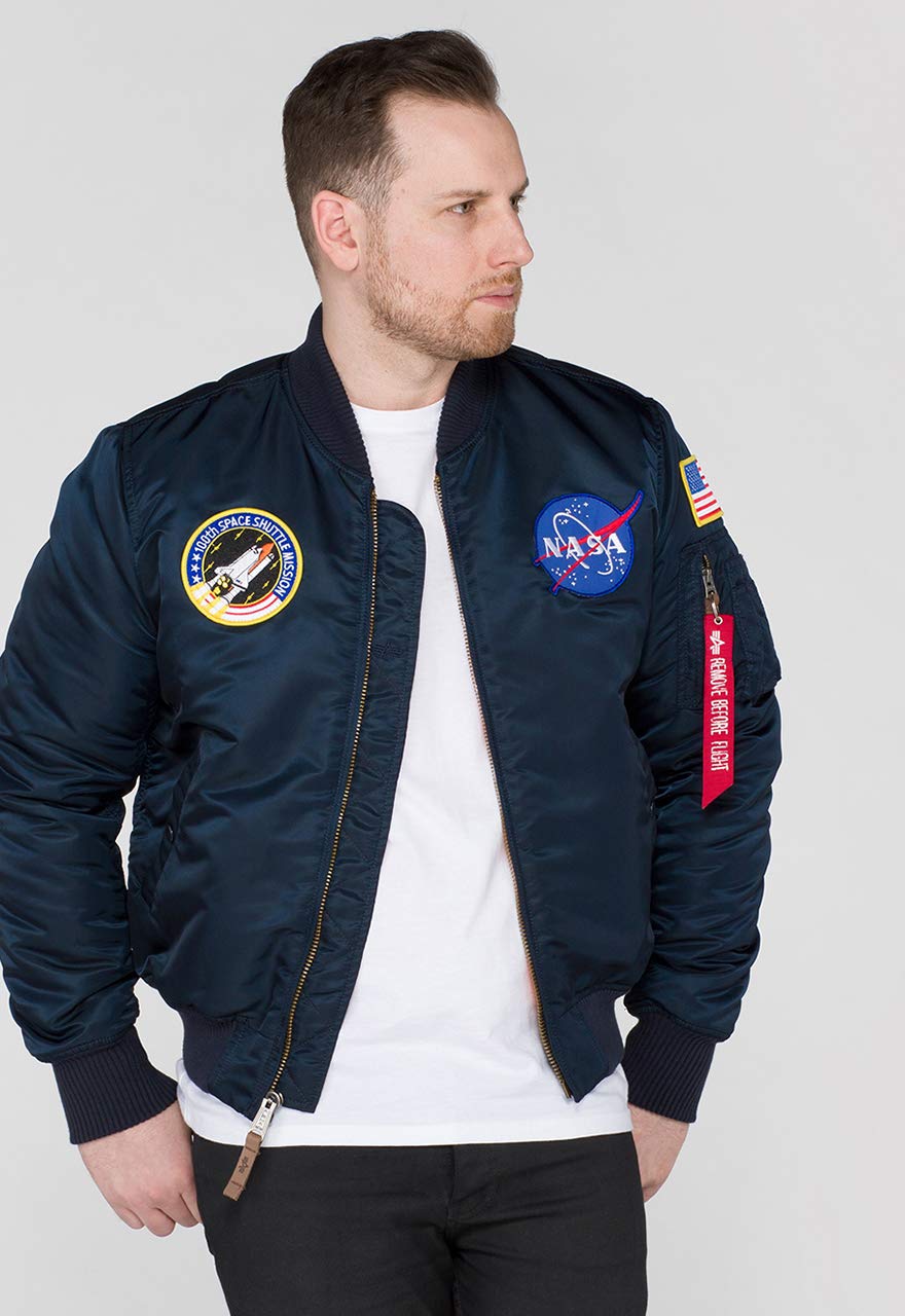 Alpha Industries Men's Rep.blue Ma-1 Vf Nasa Bomber Jacket For