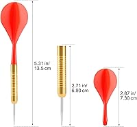 Vista 6 de Accmor 18 Pack Steel Tip Darts, 16 Grams Metal Tip Dart Set, Darts Metal Tip Set, Metal Darts for Dartboard