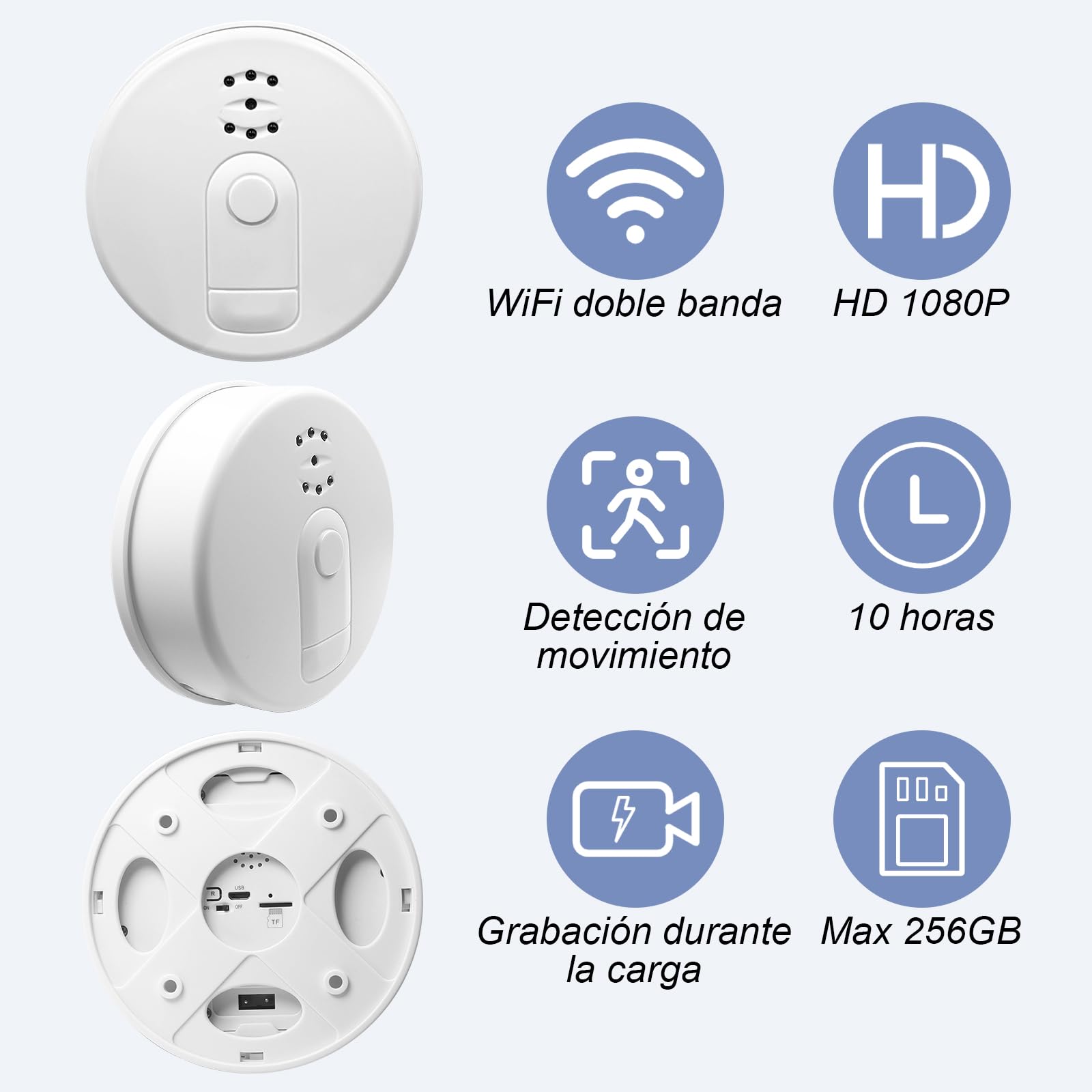 Camara Espia Oculta WiFi 5G/2.4G, Camara Vigilancia Invisible Interior HD 1080P, Minicamaras Espias Camufladas con App Control con Visión Nocturna/Detección de Movimiento para Hogar/Oficina