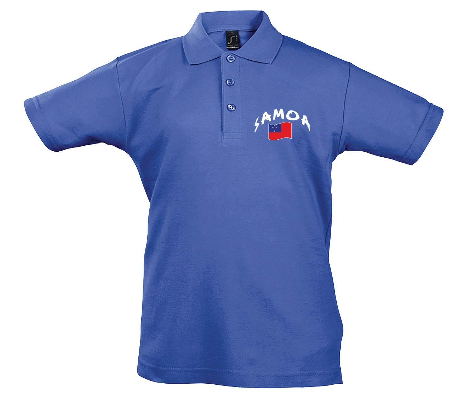 Supportershop Samoa Children's Rugby Polo Shirt, Children's, 5060672804431, blue, FR : XL (Taille Fabricant : 10 ans)
