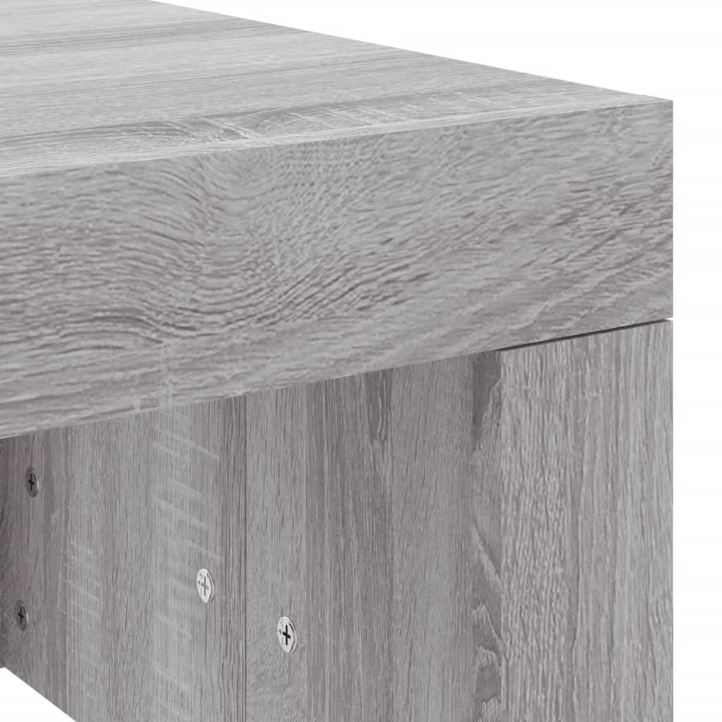 Homgoday Table basse grise Sonoma 102 x 50 x 36 cm en bois d'ingénierie, table d'appoint pour salon, salle de réception d'invités, chambre à coucher et mobilier de bureau