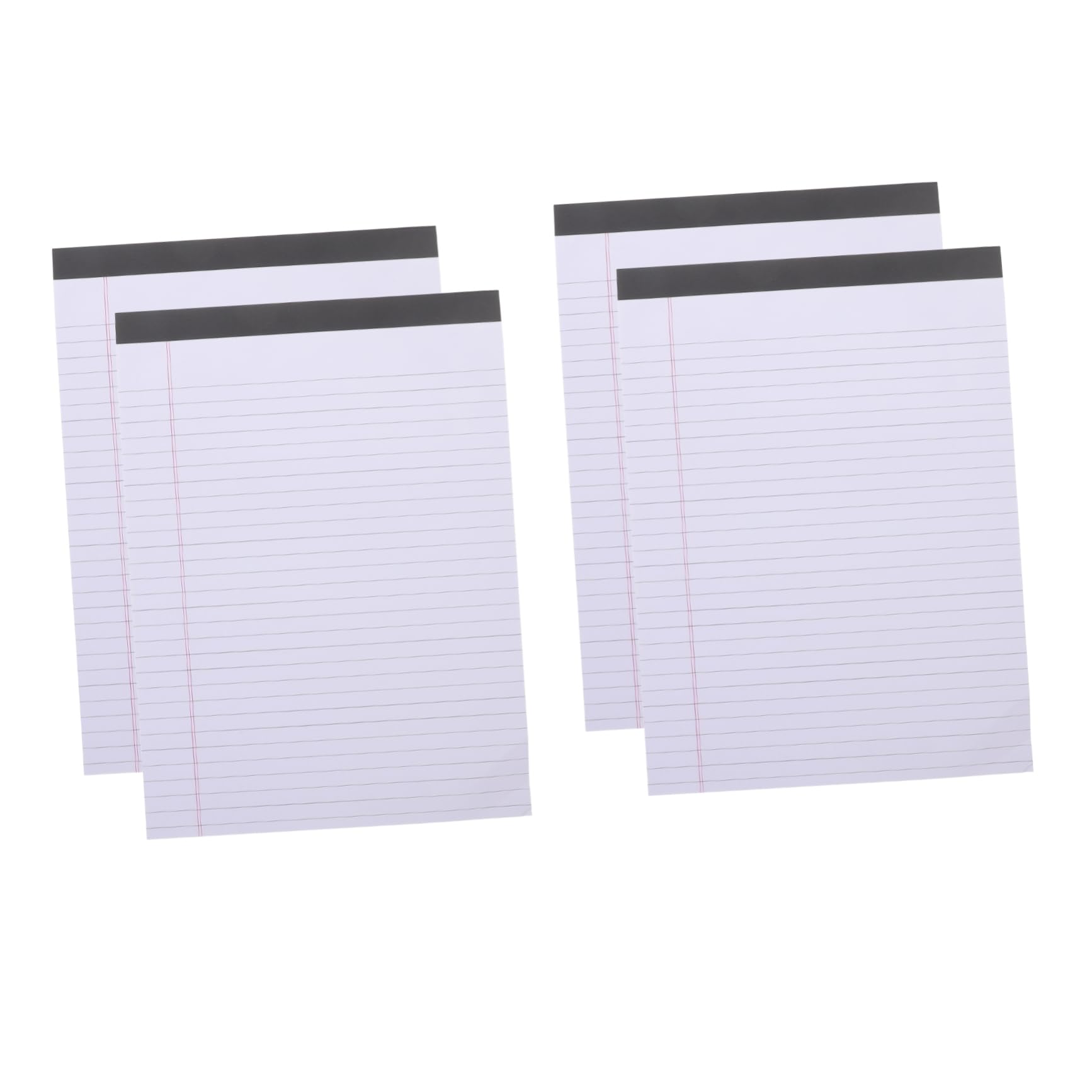 Cuaderno de Notas Legal A4 Rayado, 4 Unidades, Papel Blanco
