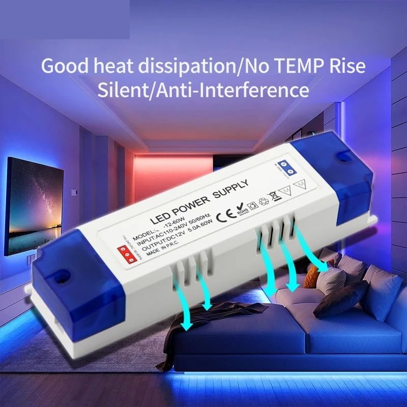 Transformator oświetlenia LED 1 LED transformator oświetlenia DC12V 24V 12W 24W 36W 60W 100W Zasilacz Zasilacz do taśmy 12 V Zasilanie