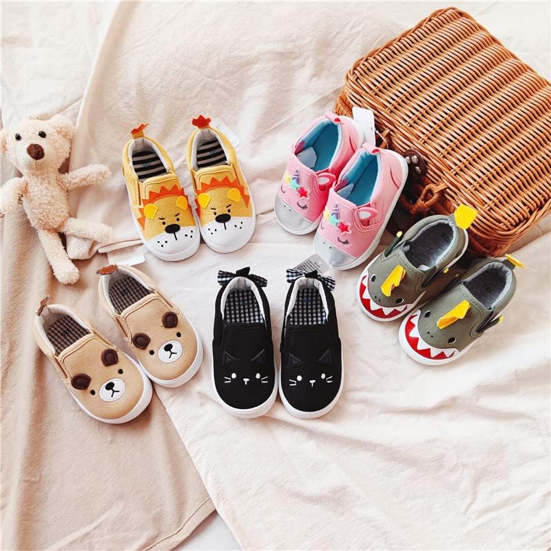 Miniatura 9 de HLMBB Toddler Shoes Unisex Cartoon for Baby Boys Girls Shoes Cute Animal Hard Bottom Canvas Sole Kids Running Walking Sneakers