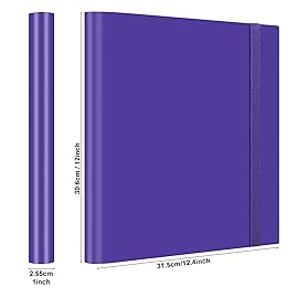 GEAoffice Card Binder 12 Pocket, 624 Pockets Trading Card Album Folder for Standard Cards, Side Loading Card Collection Folder for MTG, TCG, Sport Cards, Purple