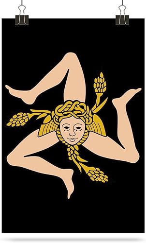 Miniatura 7 de Bandera siciliana autoadhesiva para colgar cuadros, póster, pared, obras de arte para decoración de apartamentos