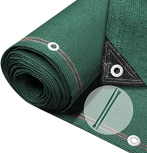 VOUNOT® Zaunblende 1.8×10m, Sichtschutz Zaun 230 g/m² HDPE Schattiernetz, Windschutz UV-resistent Reißfest, 95% Beschattungsgrad, mit Löcher und Kabelbinder, Grün