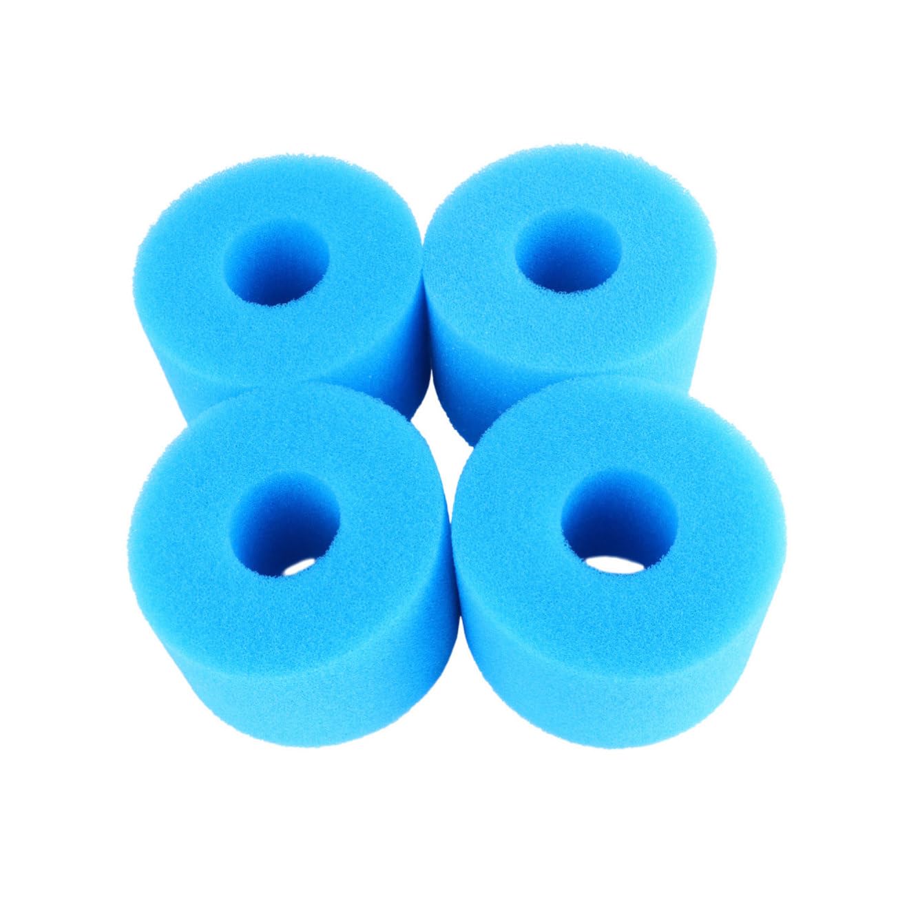 Gatuida 4 Esponjas de Filtro de Esponja para Piscina Color Azul de Prefiltro para Filtrar Agua de Piscina y Mejorar Filtración Biológica