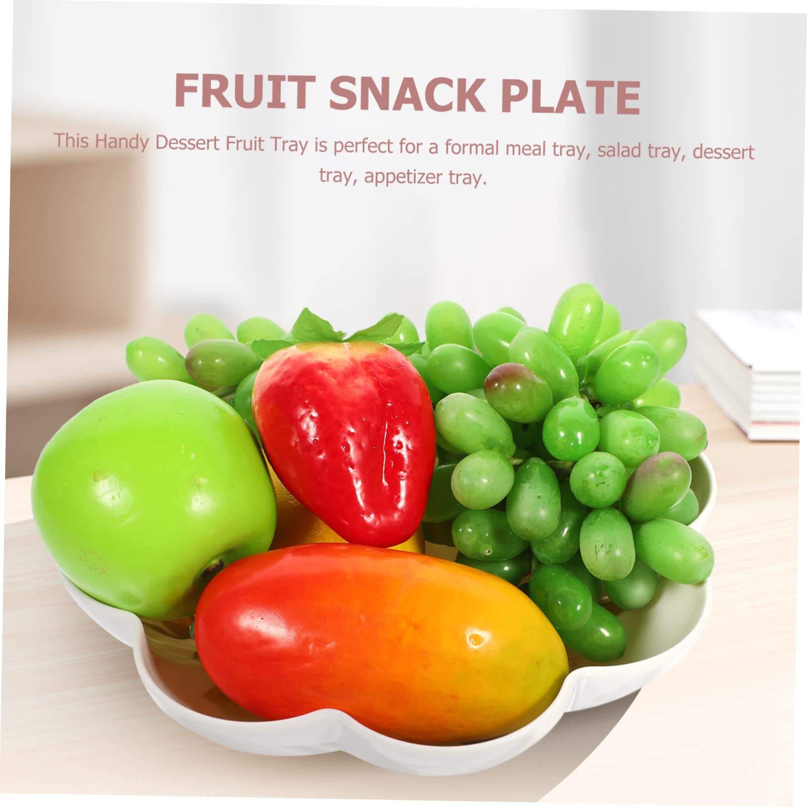 Vassoio per Frutta Multifunzione in Stile Europeo, Piatto per Snack per Uso Domestico, Manici, Piatto per Caramelle Riutilizzabile per servire Dolci in casa e spuntini Informali