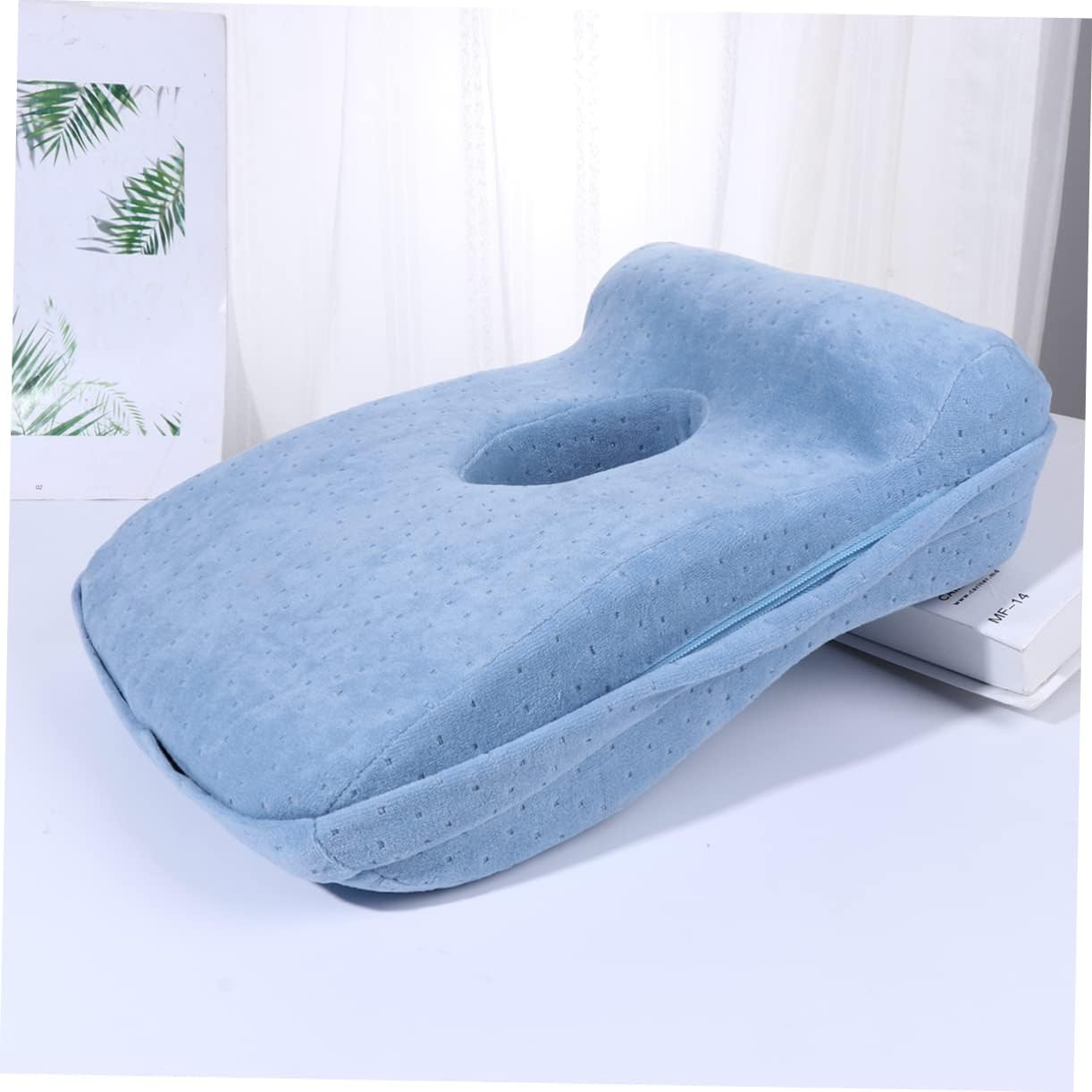 Cabilock Breathable Memory Sleeping Pillow for Travel Office and Camping Ergonomic Neck Support Cushion Lightweight Portable for Comfortable Naps