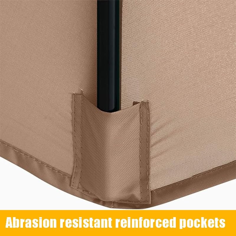 GSKFXJ Parasol Top Cover Patio Umbrella Replacement Canopy Cover 7.5ft 8ft 9ft 10ft Replacement Parasol Canopy, 6 Ribs 8 Ribs Parasol Replacement Cloth(Dark Green,2.7m/9ft-6Ribs)