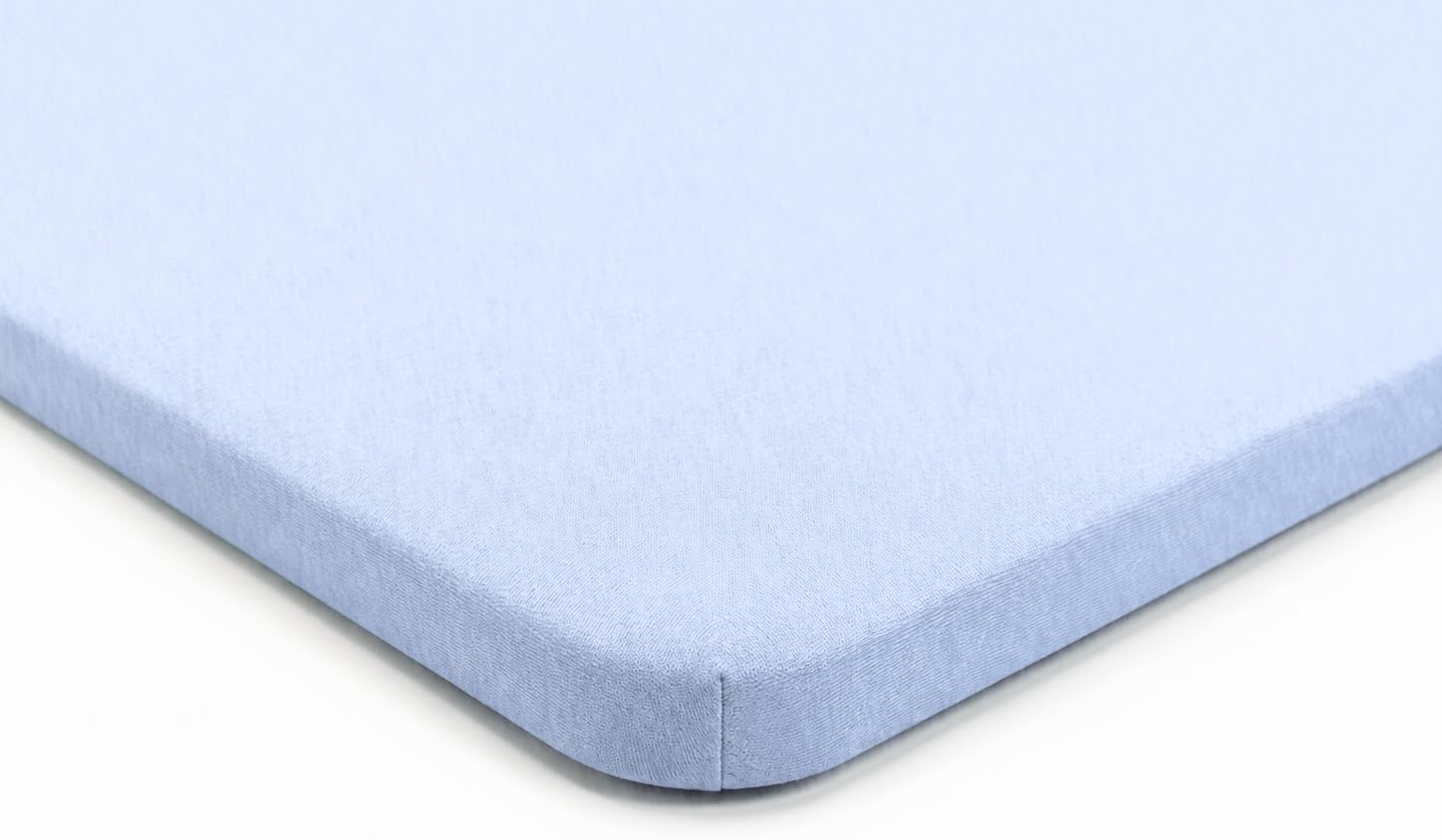 SheetWorld Baby Fitted Bassinet Sheet Fits Nuna Mixx, Bugaboo Fox, UPPAbaby 12 x 29, 100% Cotton Jersey Hypoallergenic, Baby Blue, Made in USA