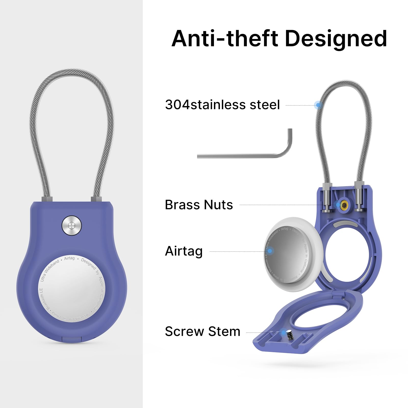 Amazon.com: AirTag Keychain Holder - (4 Pack) Airtag Lock Case