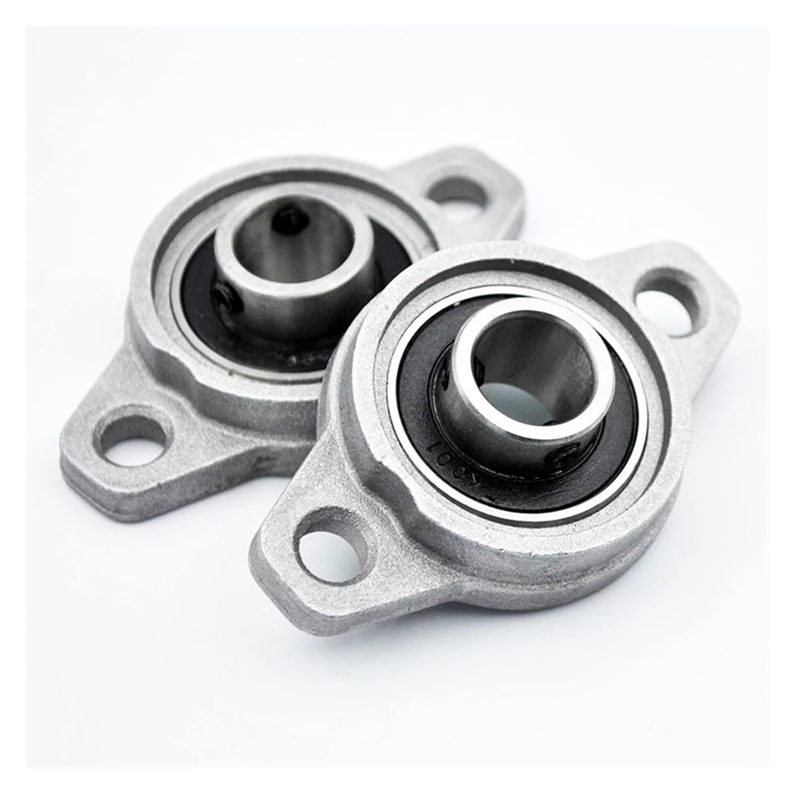 Stehlager-Kugellager, KFL001 Lager Zinklegierung Stehlager Bohrung Innendurchmesser 12 mm Mini Kleine Lager mit Gehäuse(2Pcs)