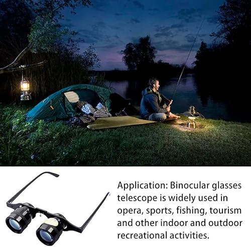 Miniatura 4 de Naisicore Anteojos de prismáticos, 10 prismáticos de alta definición, telescopio de visión nocturna manos libres para pesca, caza, observación de
