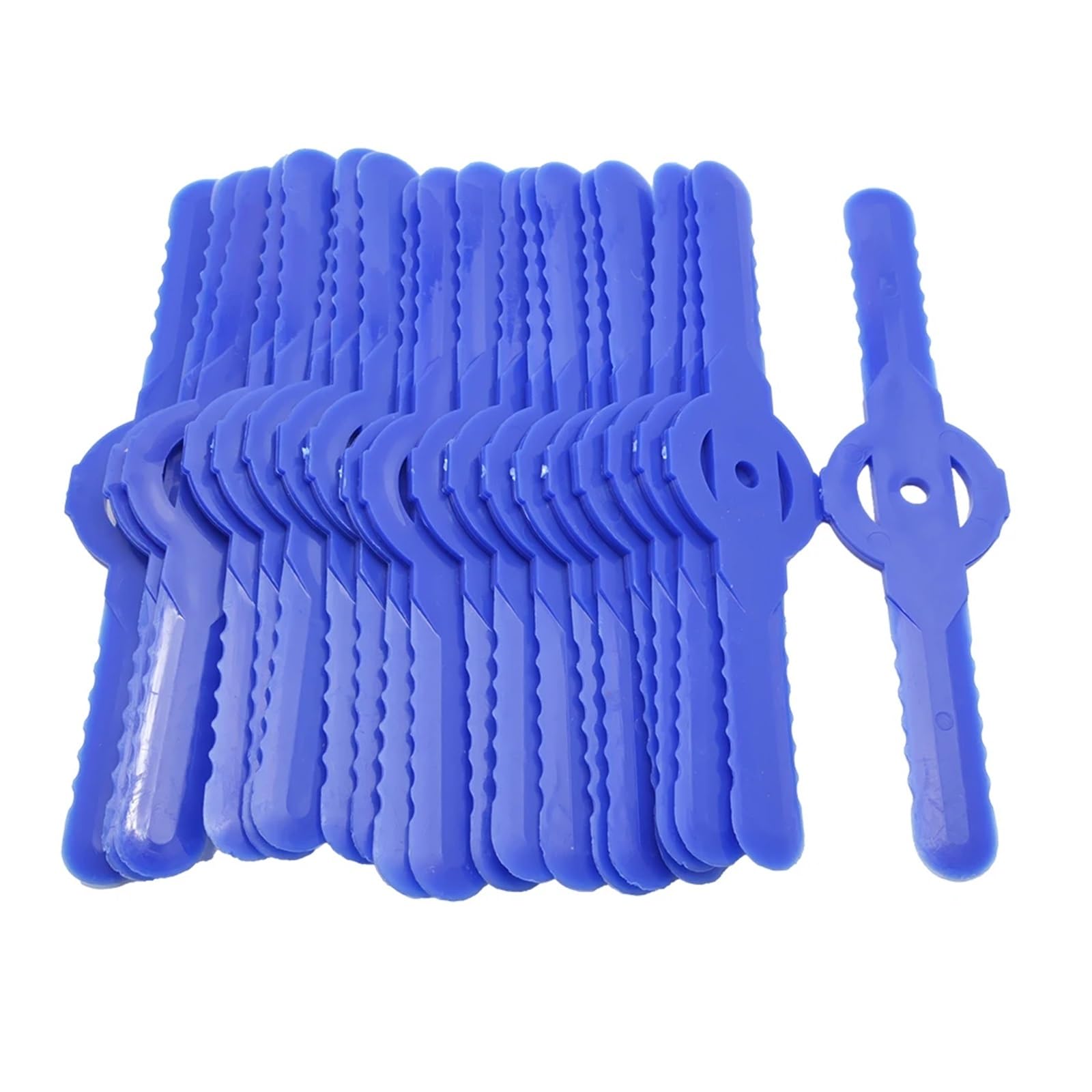 20pcs/lot Brush Cutter Blade Plastic Grass Trimmer Head Blades Electric Lawn Mower Garden Brushcutter Spare Parts(Blue-20pcs)