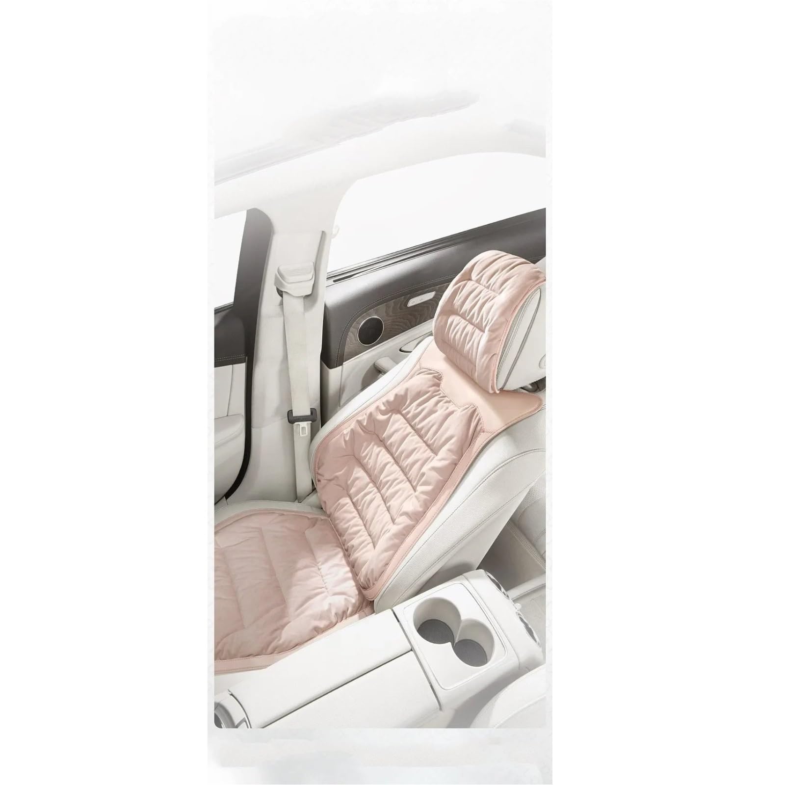 protector asiento coche Funda Universal Para Asientos De Coche De 5 Plazas, De Plumón De Invierno, Transpirable, Para Mayor Protección, Fácil De Instalar Y Con Un Bonito Interior.(Pink)