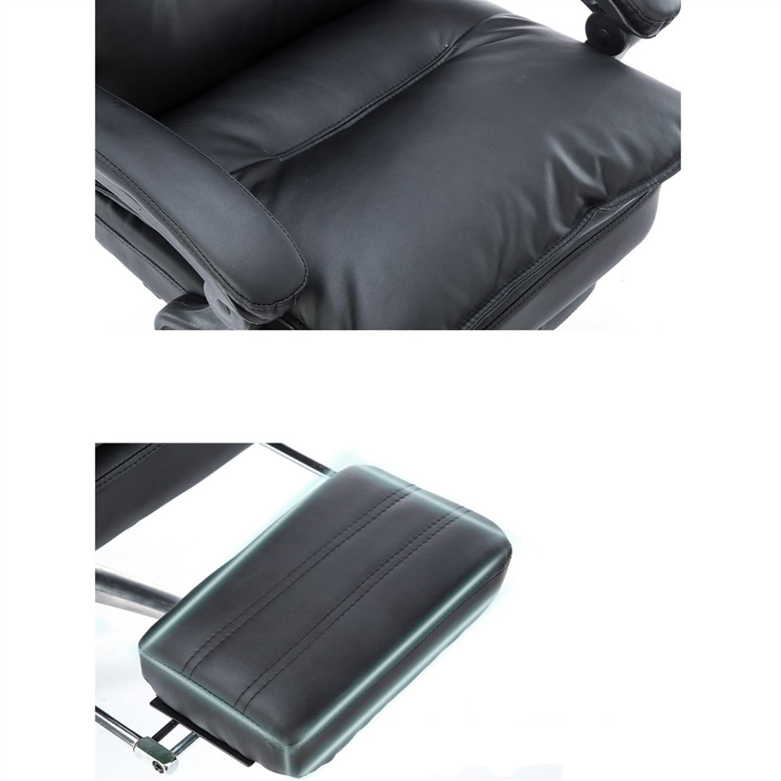 Ergonomiczne krzesło biurowe, Krzesło biurowe Executive Krzesło biurowe retro ze skóry PU z gumowymi kółkami Krzesło biurowe do komputera Ergonomiczne, trzyczęściowe krzesło biurowe z wysokim oparciem