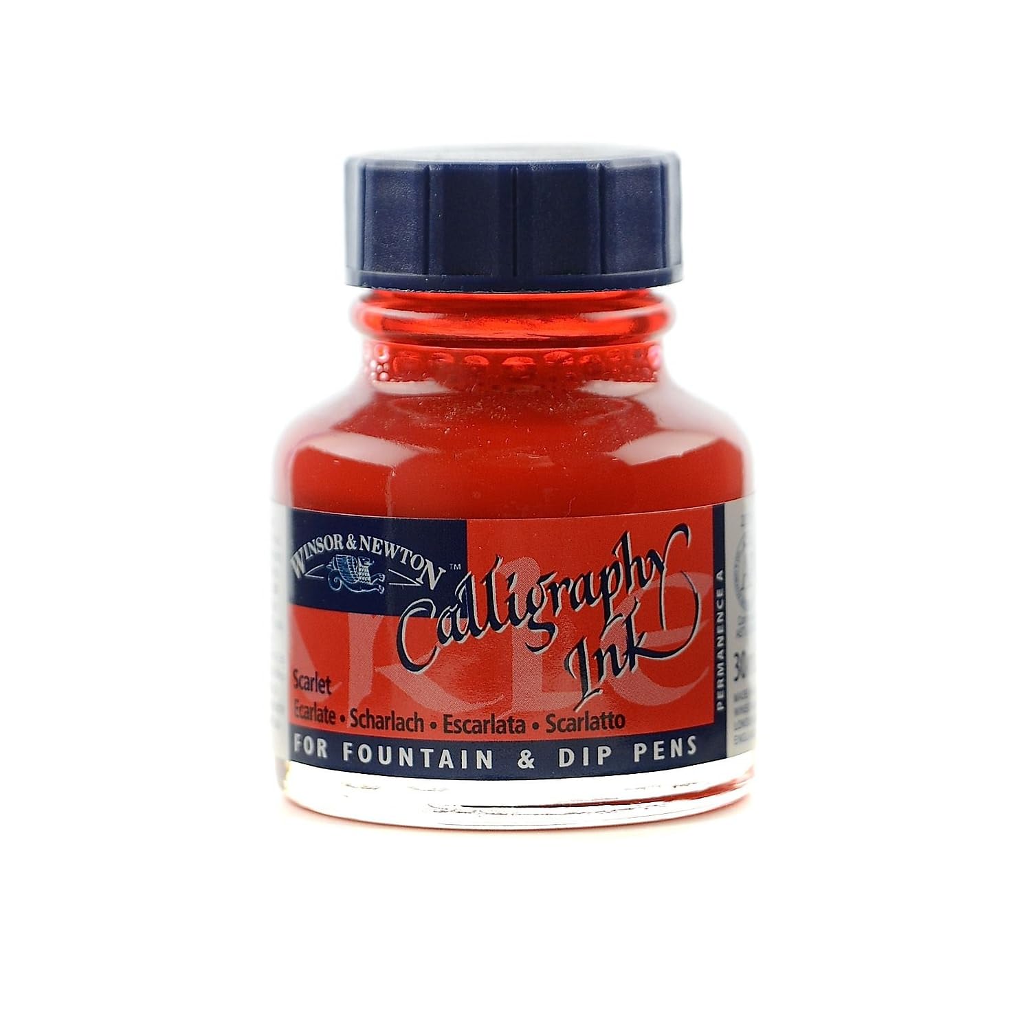 Winsor & Newton Calligraphy Ink Scarlet 1 oz. [Pack of 3 ]