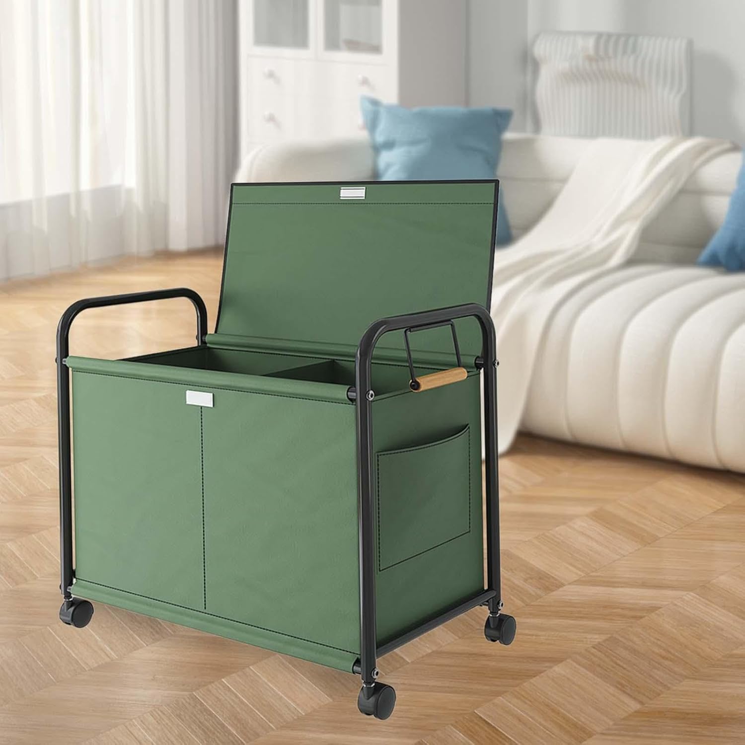 おもちゃ整理ボックス 車輪付き 多機能 収納カート 子供部屋用, XL