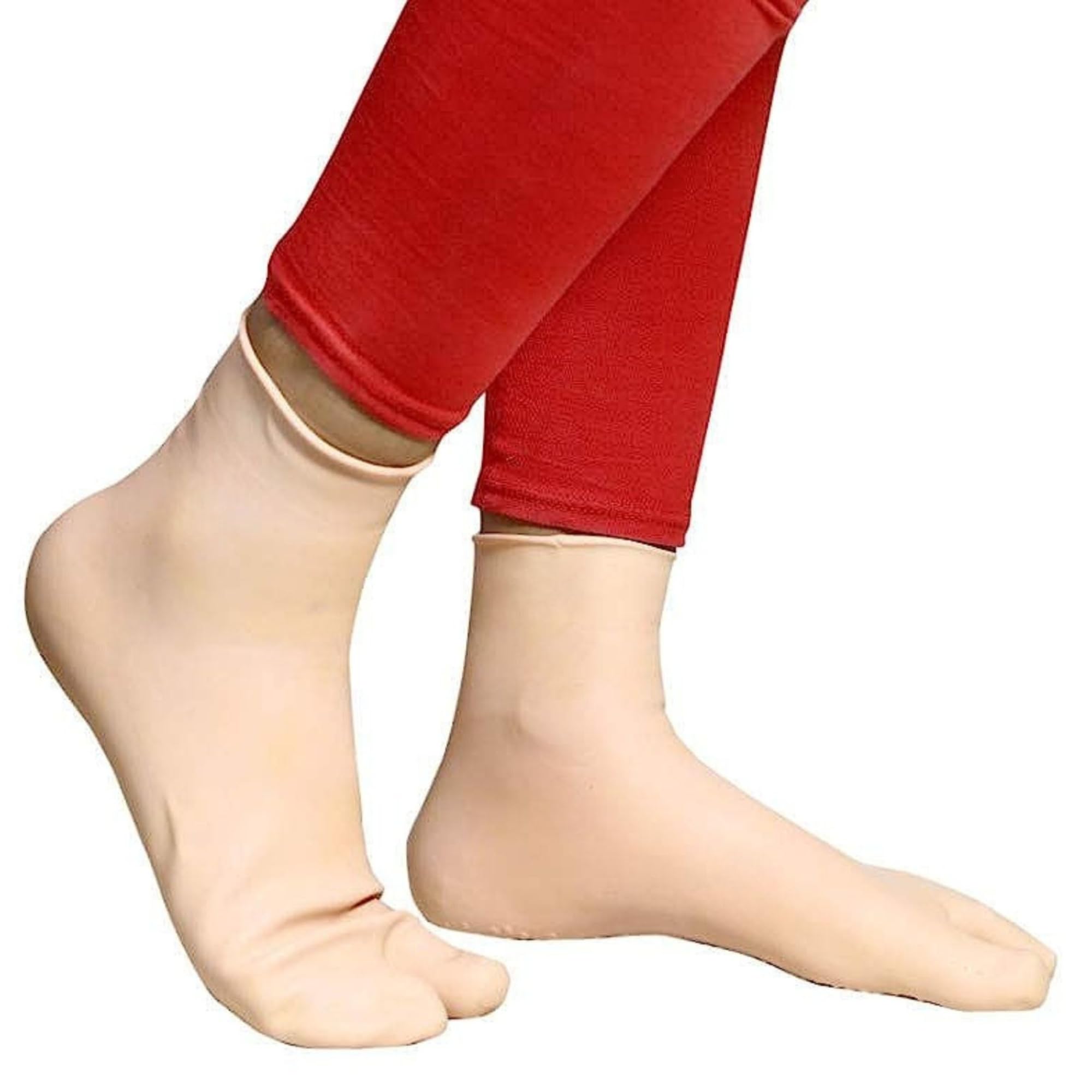 MEDIBAR Men's and Women's Anti Crack Gel Heel and Foot Protector Moisturizing Socks (SKIN, MEDIUM, 9-10-11) PAIR OF 1-image-19
