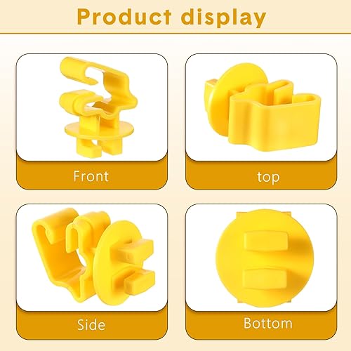 Miniatura 5 de Geiserailie Aisladores de poste en T, 150 unidades, alambre más corto, ajuste cómodo, clips para postes en T, aislantes para agricultura y