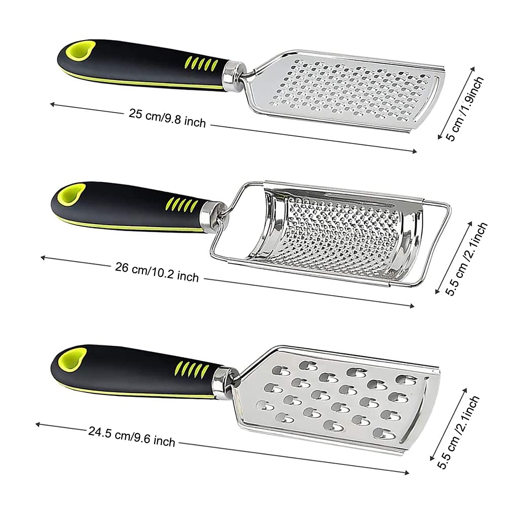 Grattugia In Acciaio Inox 3 Pezzi - Per Formaggio, Cioccolato E Verdure, Con Foro Per Appendere - Foto 5