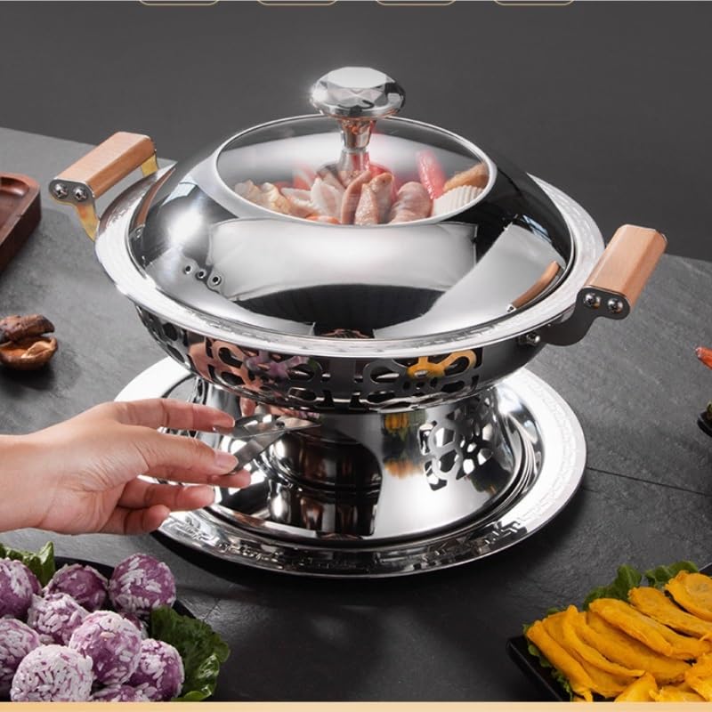 Scaldavivande for Buffet Tondo in Acciaio Inox