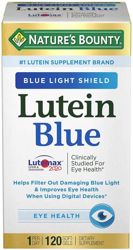 Bocianelli Nature's Bounty Lutein Blue Softgels for Eye Health, 120 ct.