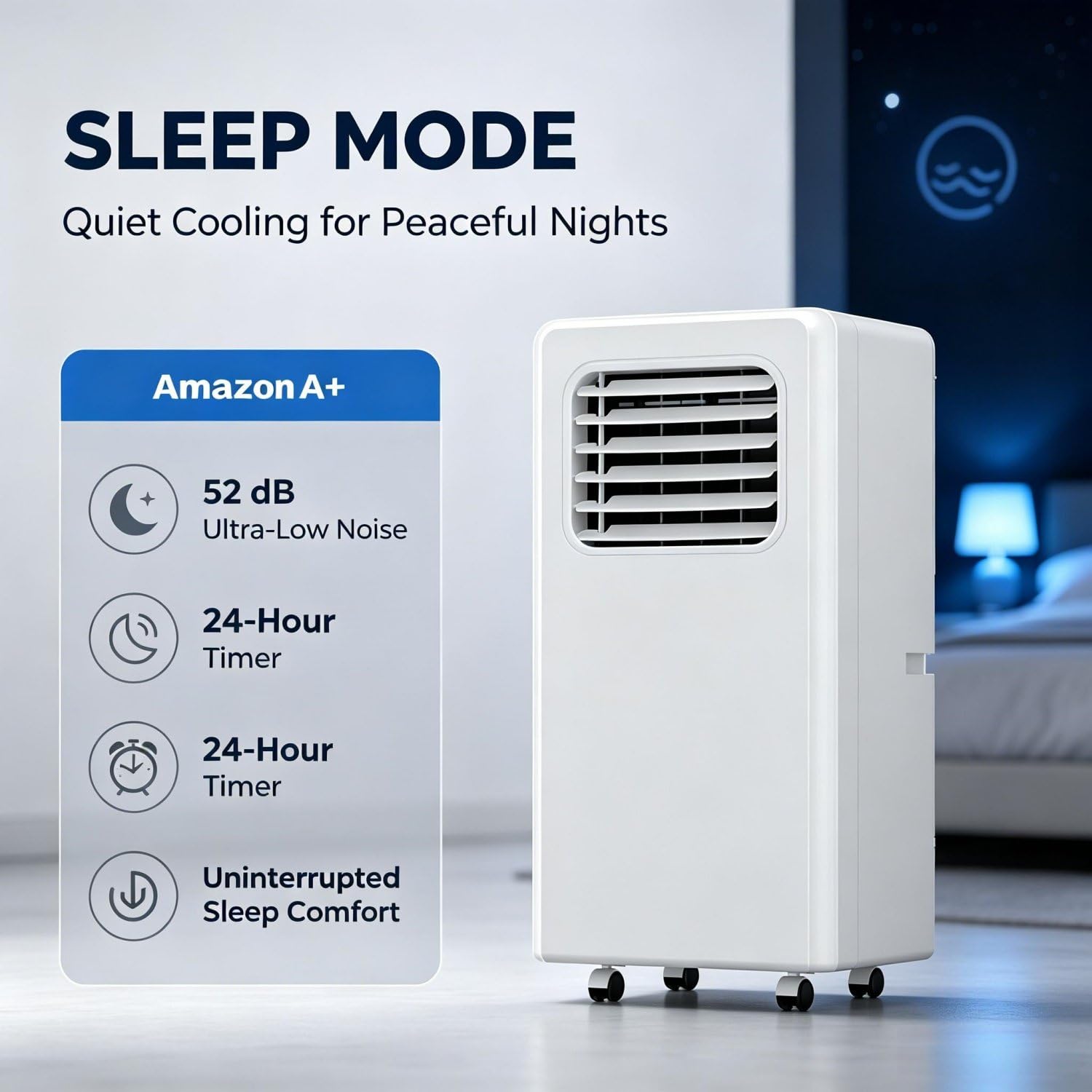 Climatiseur Portable, unité de climatisation puissante 18000BTU | Climatiseur sur pied haute performance ; refroidit jusqu'à 51 m² ; climatiseur portable pour salon et salle de sport.