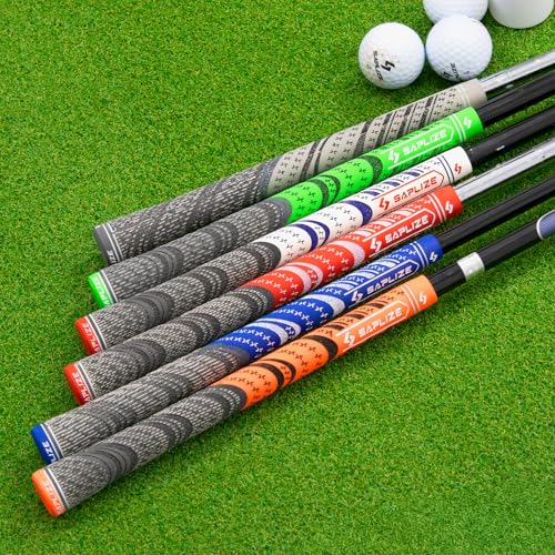 SAPLIZE Golfgriffe 13-teilig mit komplettem Umrüstsatz, Mittelklasse, Hybrid-Golfschlägergriffe, Weiß