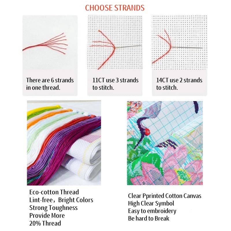 Walluminati Cross Stitch Pillow Cover Kit, Santa Claus,D DIY Stamped Cross Stitch Pillow Kits Embroidery Pillow Cases 11CT Cushion Cover Embroidery Kit Handmade Cushion Cover 18x18inch