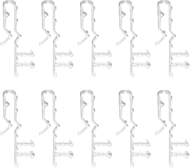 ALLY-MAGIC 2 inch Hidden Valance Clips 10 PiecesClear Blind Clips Blinds Retainer Holder Accessories for Wood Blinds Y4-CLGP (2inch)
