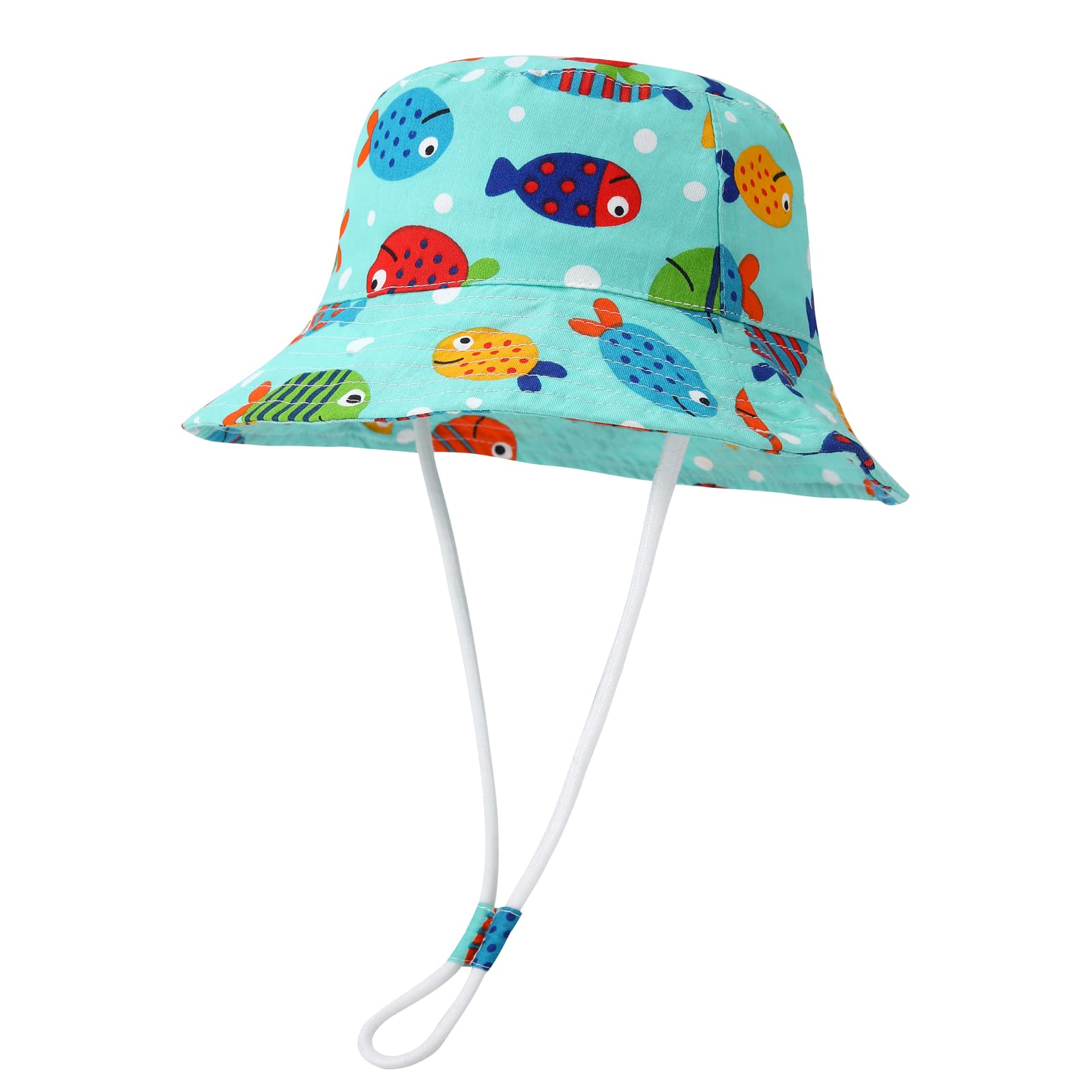Willheoy Sombrero de Sol para Niña NiñoAjustable Gorro Verano de Pescador ala Ancha Protección UV para Playa Exteriores Piscina Natación