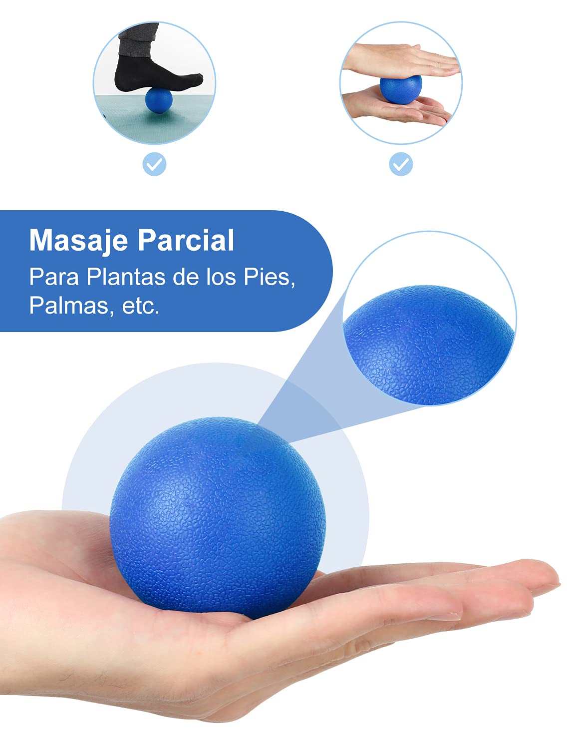 Glymnis - Rodillo de masaje muscular de espuma 4 en 1 con 1 rodillo de espuma 1 palo de masaje y 2 bolas de masaje para relajar los músculos para reducir el dolor corporal