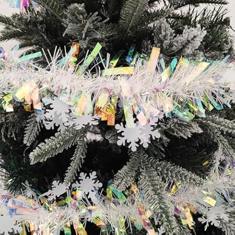KKSTY 32.8ft Chunky Tinsel Garland Decoration Cover