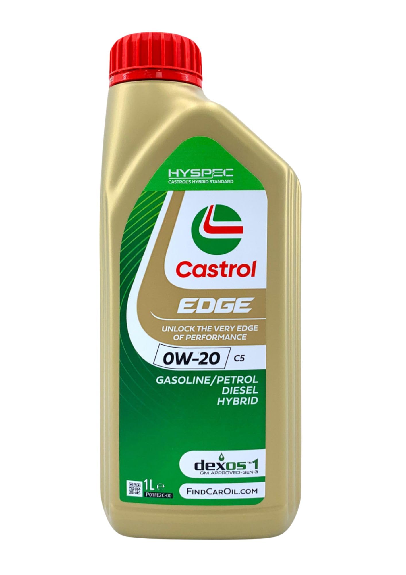 Castrol Edge 0W-20 C5 Olio motore auto benzina diesel lubrificante con Portachiavi Cavatappi conf. 4x1lt