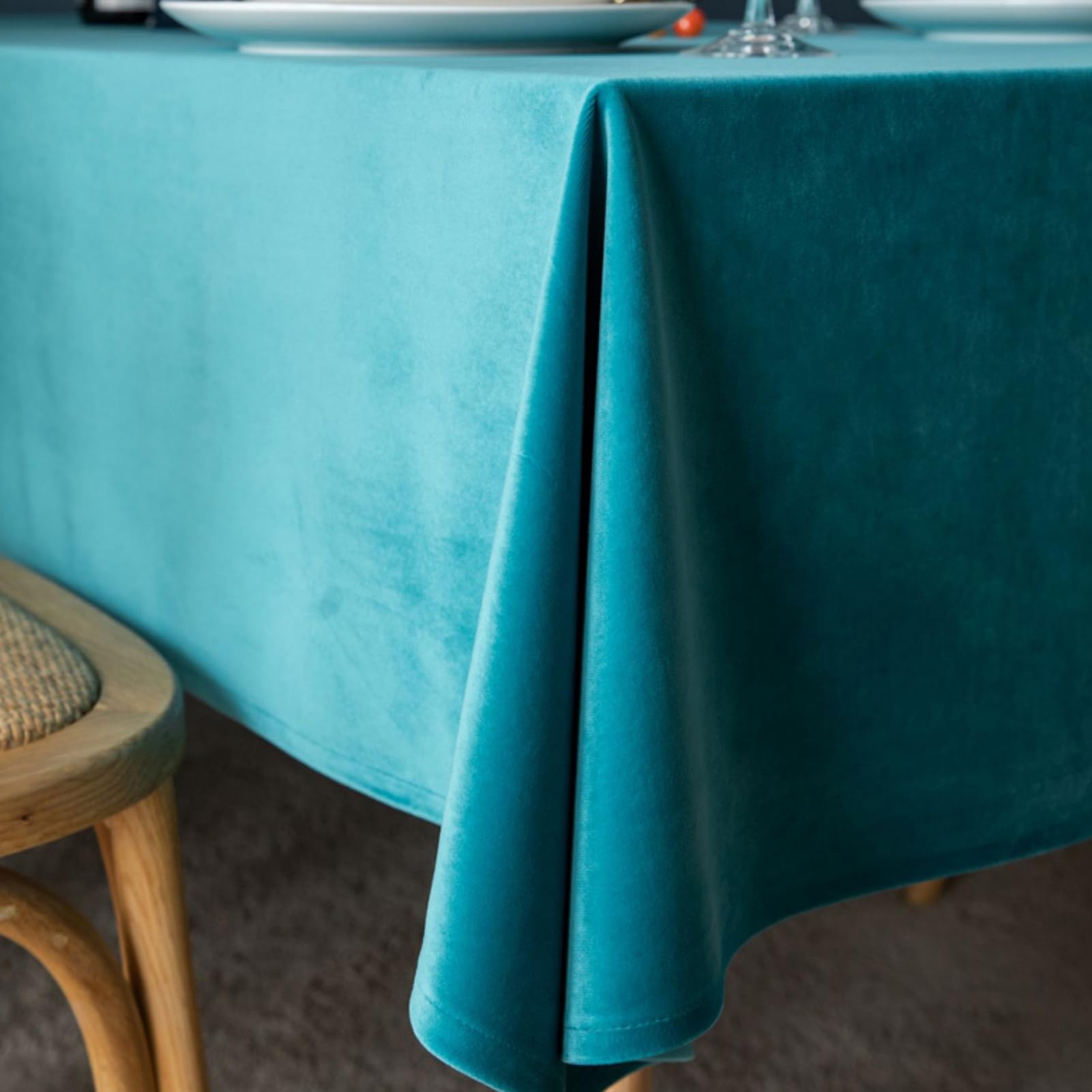 Lifup Manteles Mesa Antimanchas Rectangular Duradero, Protege la Mesa Adecuado para Sala de Estar, Comedor, Cocina Rojo 85 x 85 cm
