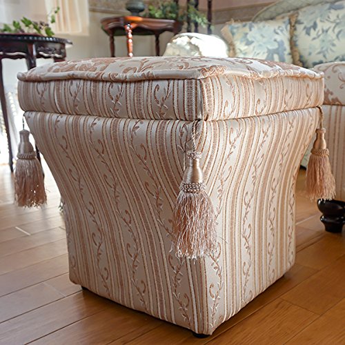 値下げしました！ 上品な　ロココ調　タッセルスツール　ファブリック 値下げしました！ローズロココ ファブリックスツール:タッセル