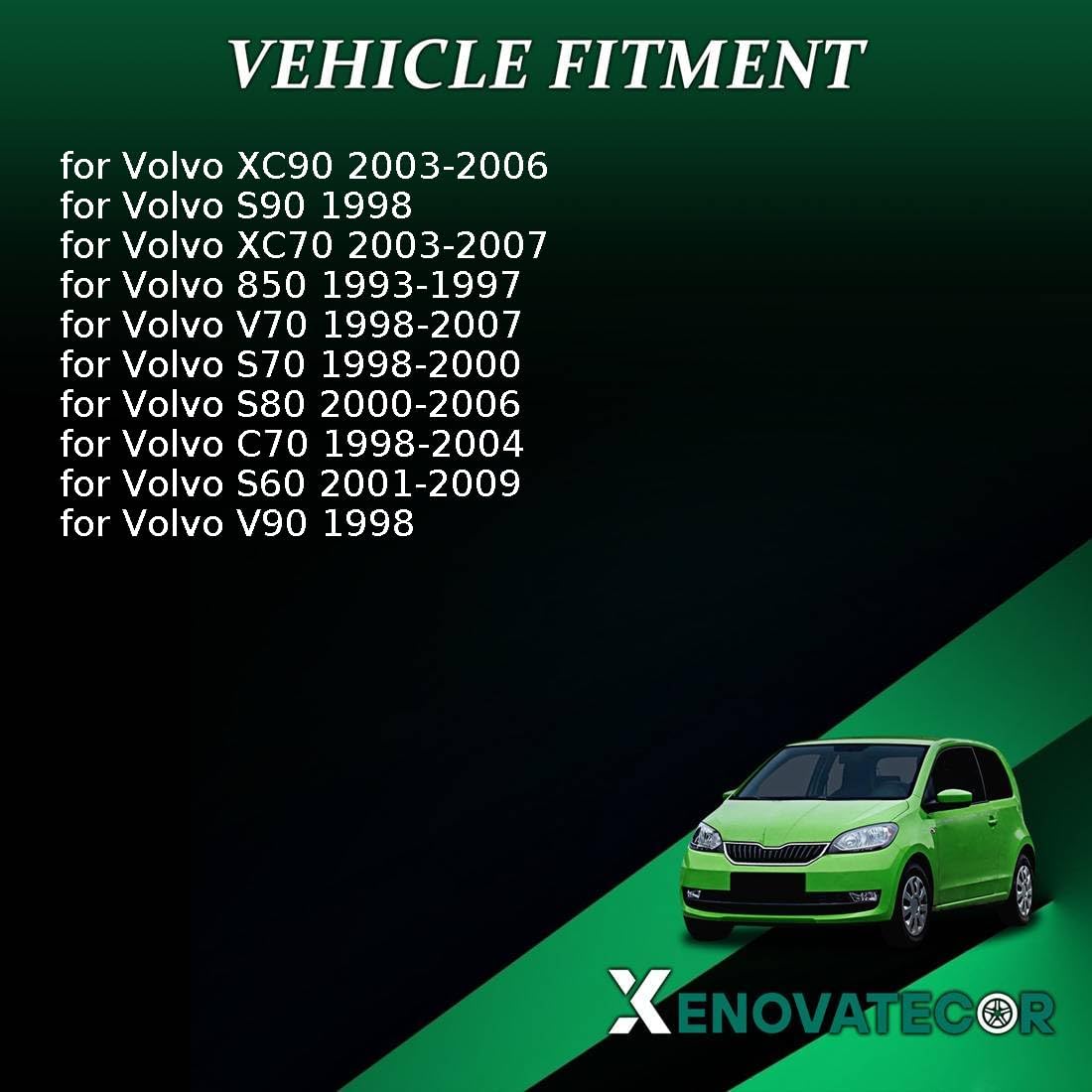 compatible with Engine Camshaft Seal Compatible with Volvo 850,C70,S60,S70,S80 1993 1994 1995 1996 1997 1998 1999 2000 2001 2002 2003 2004 2005 2006 2007 2008 2009 Rear 2 Piece